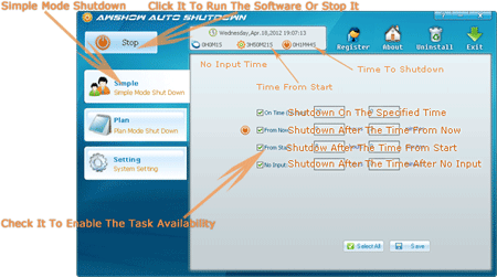 Auto Shutdown Software Simple Mode